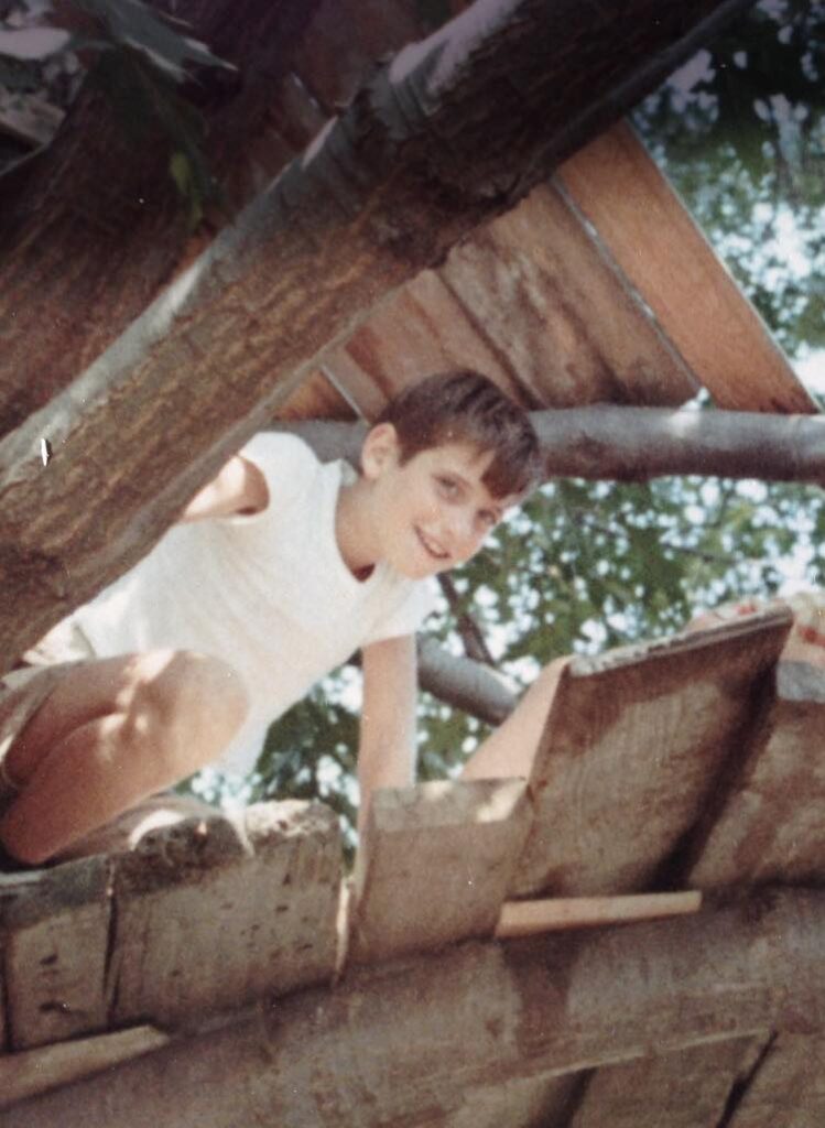 Richard Zompa in a tree house before he began his career at REMAX for 40 years