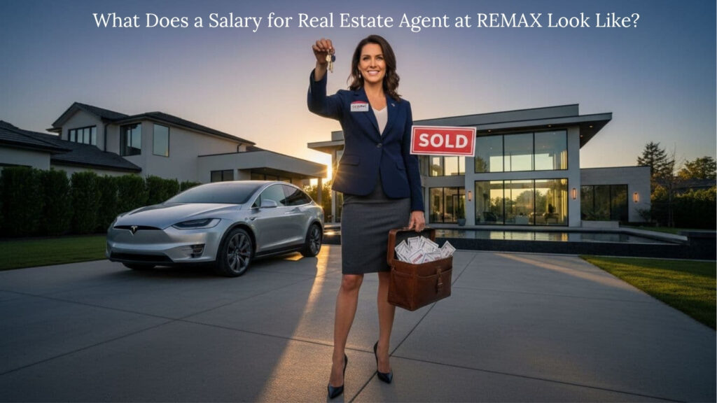 A female real estate agent showing What Does a Salary for Real Estate Agent at REMAX Look Like?