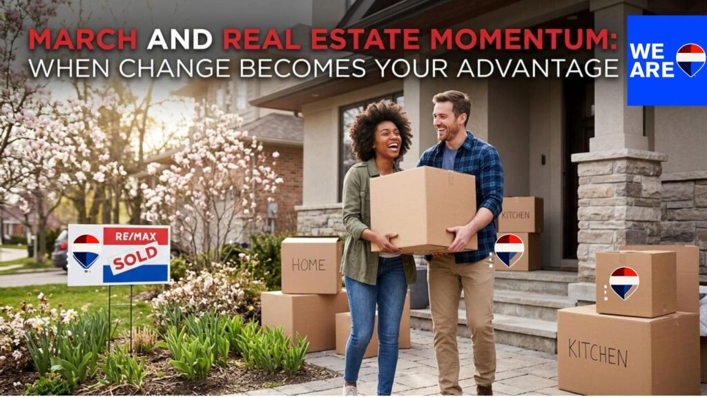 change in real estate during the month of March