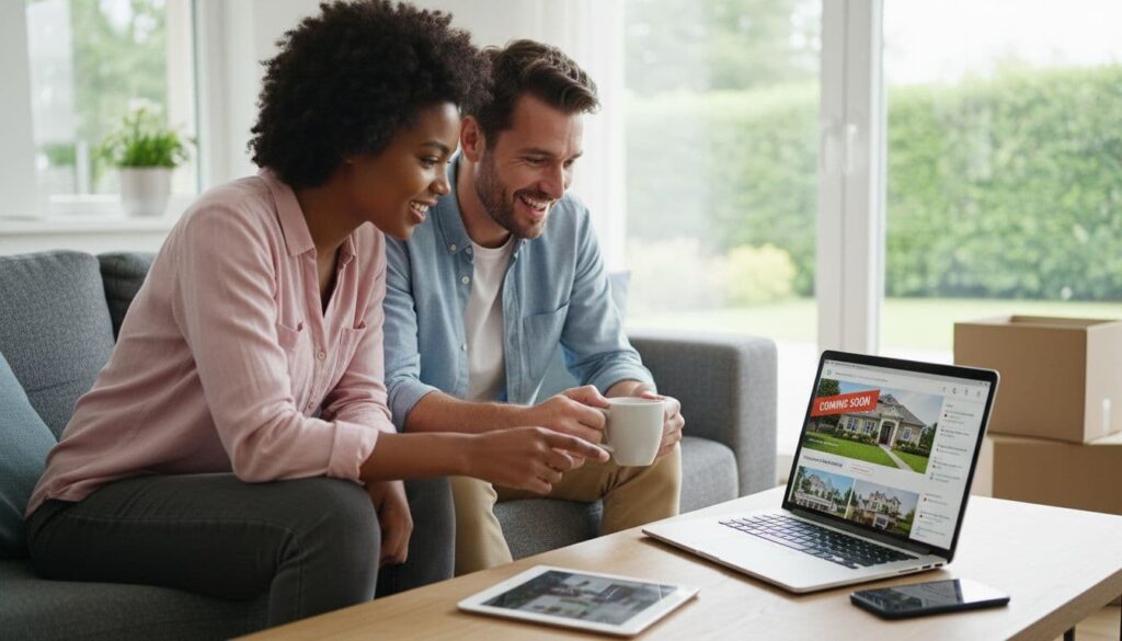 homebuyers looking at coming soon listings online